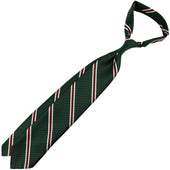 Japanese Repp Stripe Silk Tie Hand Rolled