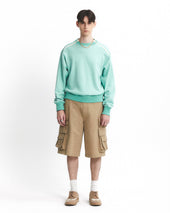 Army Double Zip Sweatshirt L Green