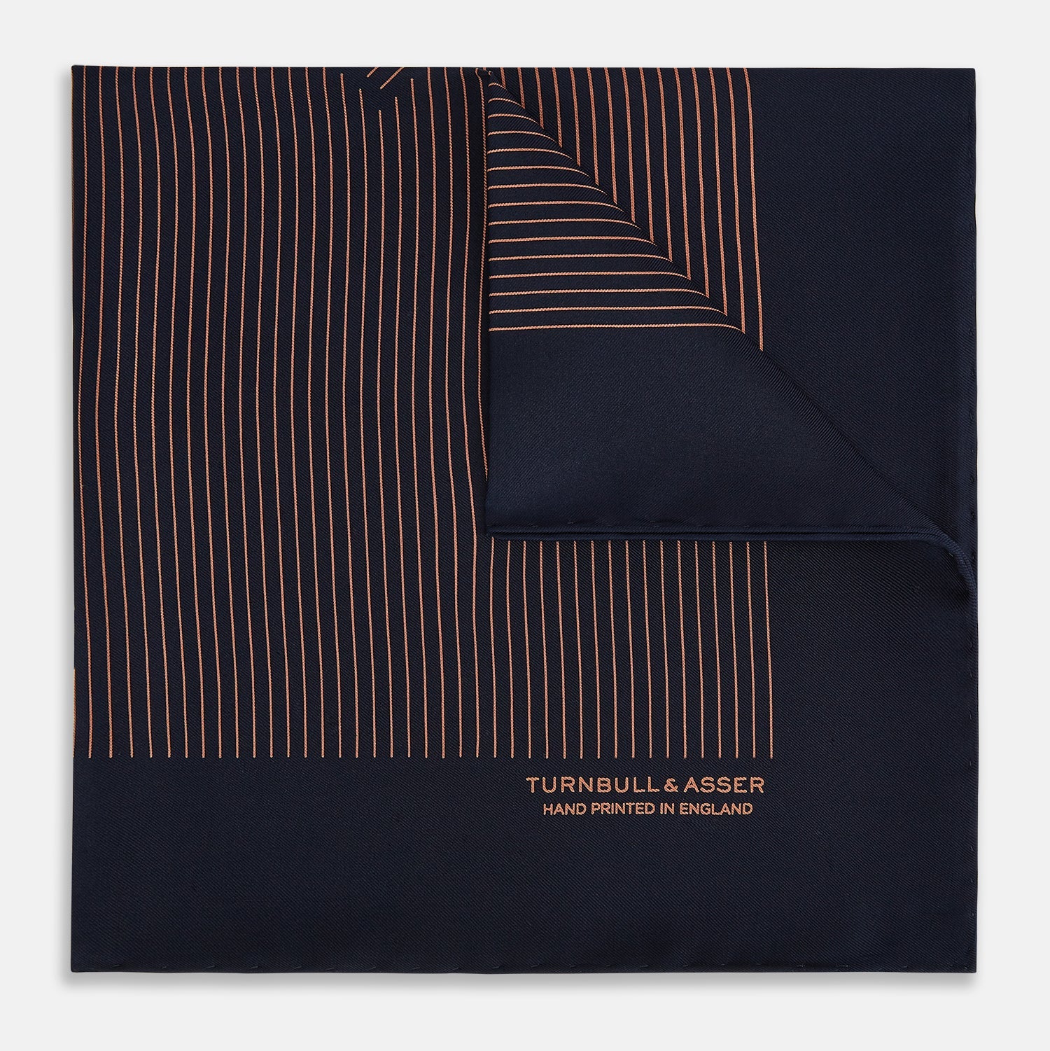 And Blush Stripe Silk Pocket Square