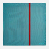 And Red Stripe Silk Pocket Square