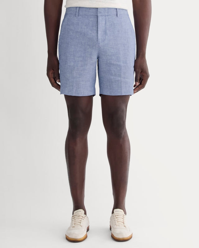The 7" Linen Trouser Short | Chambray