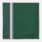Green And Lilac Stripe Silk Pocket Square