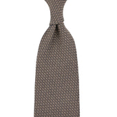 Plain Cashmere Silk Grossa Grenadine Tie Beige
