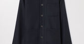 Dark Navy Wool Overshirt | Italian Recycled Wool | Asket