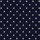 Dotted Printed Silk Bespoke Tie - Navy