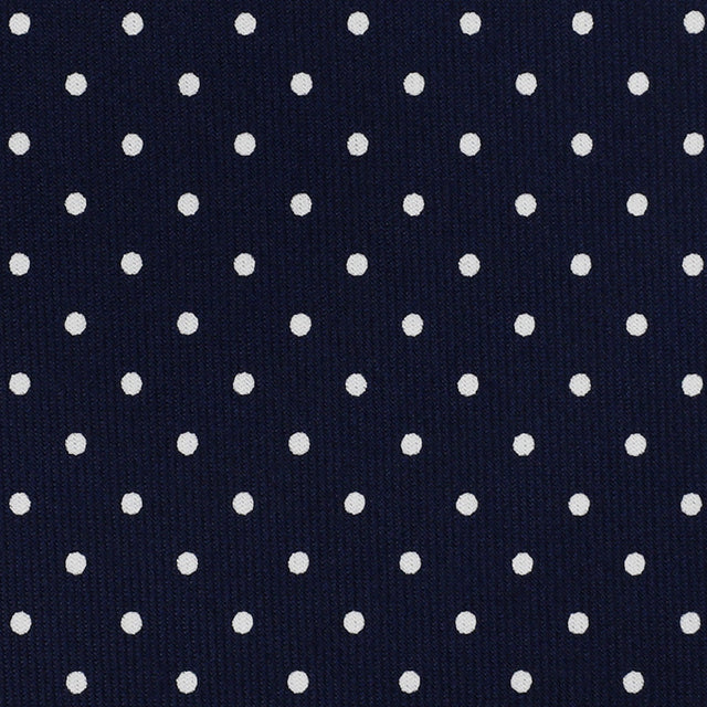Dotted Printed Silk Bespoke Tie - Navy