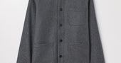 Charcoal Melange Wool Overshirt | Italian Recycled Wool | Asket