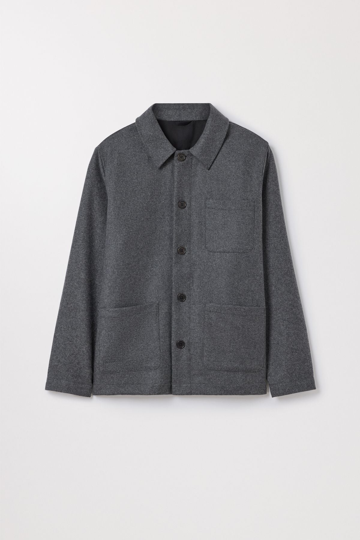 Melange Wool Overshirt Italian Recycled Wool Asket