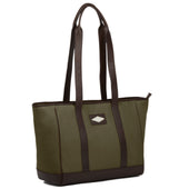 Bolso Tote Bag Leather With Forest Canvas