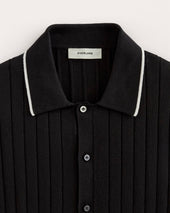 The No-Sweat Button-Down Polo | Black