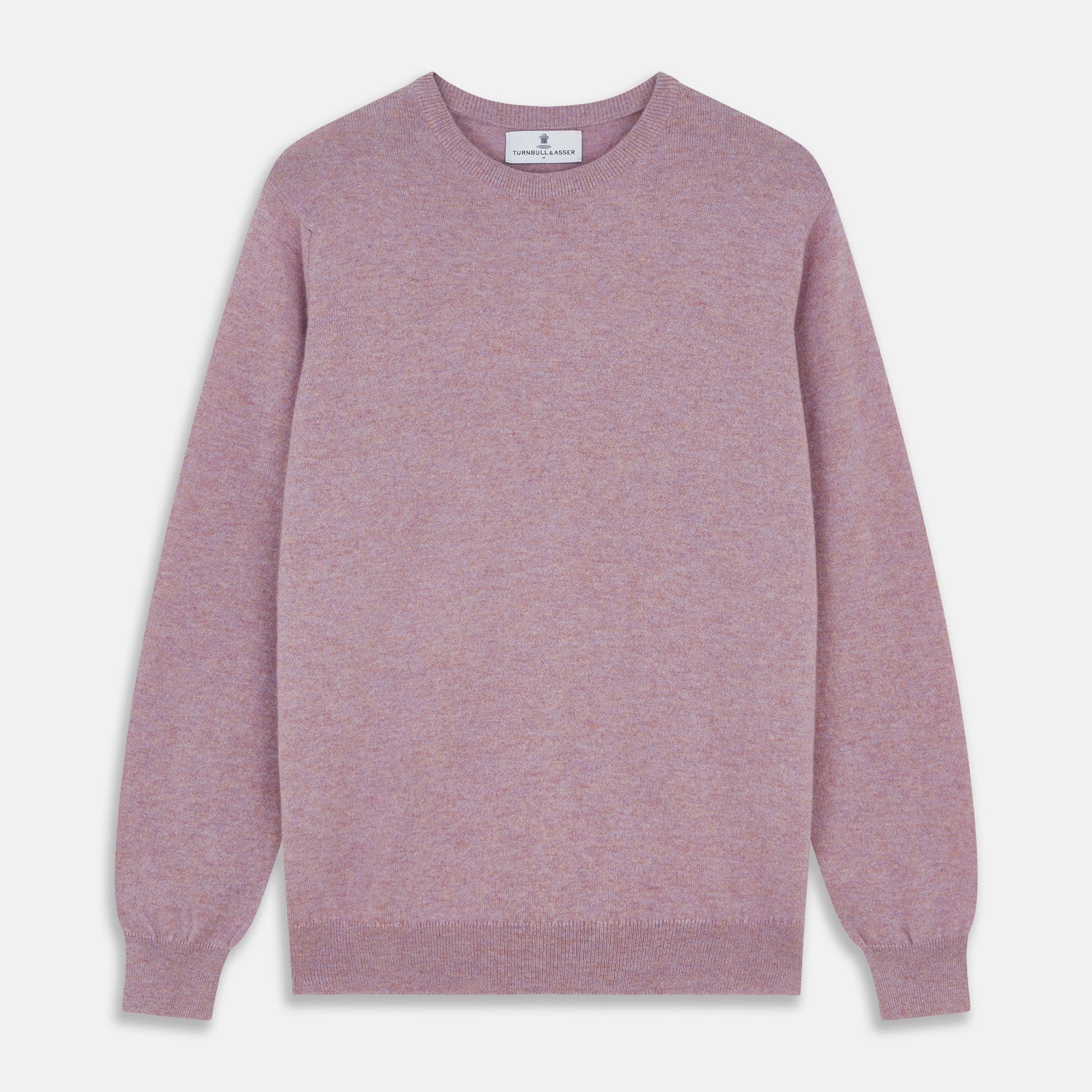 Lilac Heather Glenn Cashmere Crew Neck Jumper
