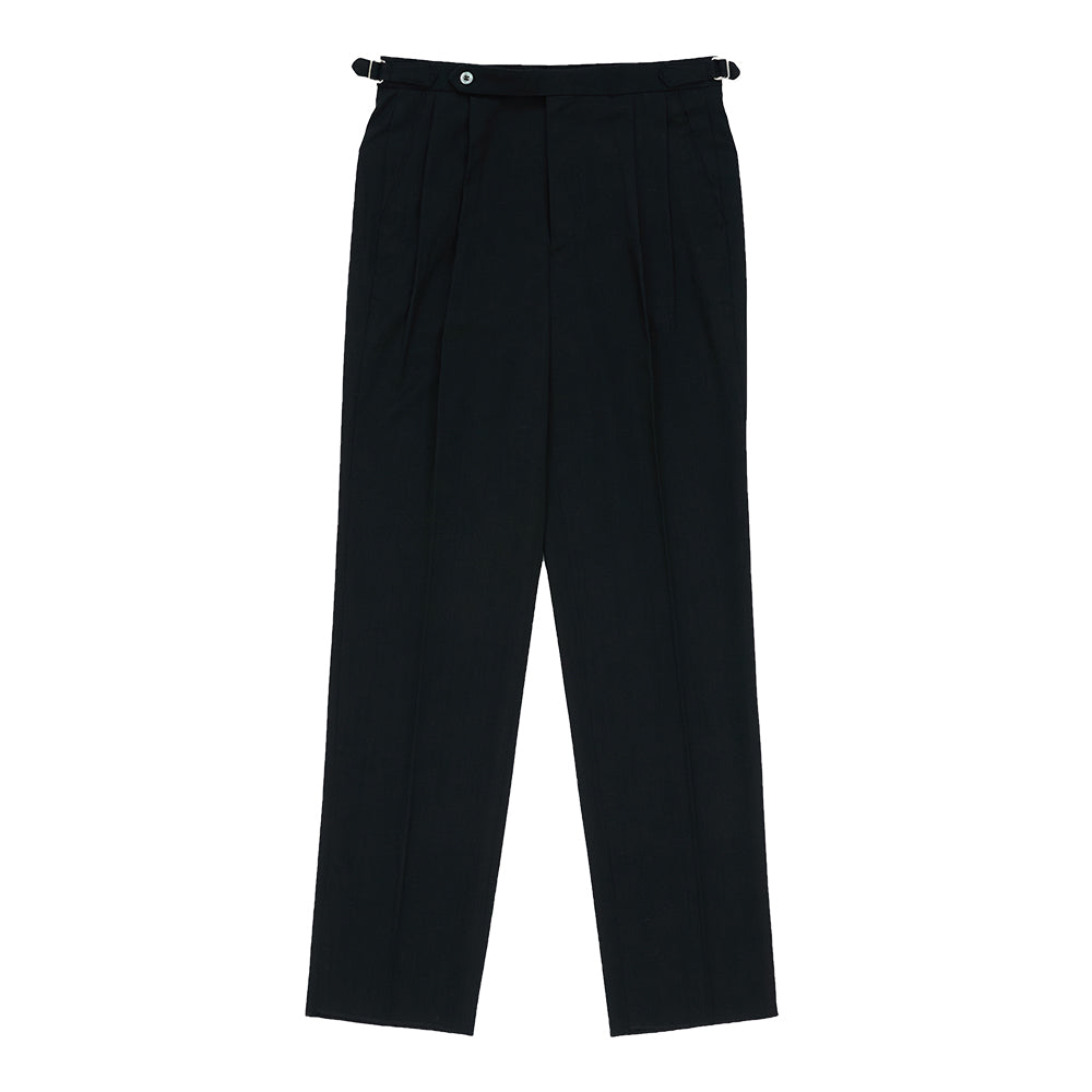 Wool Adjust Double Pleat Relaxed Trouser