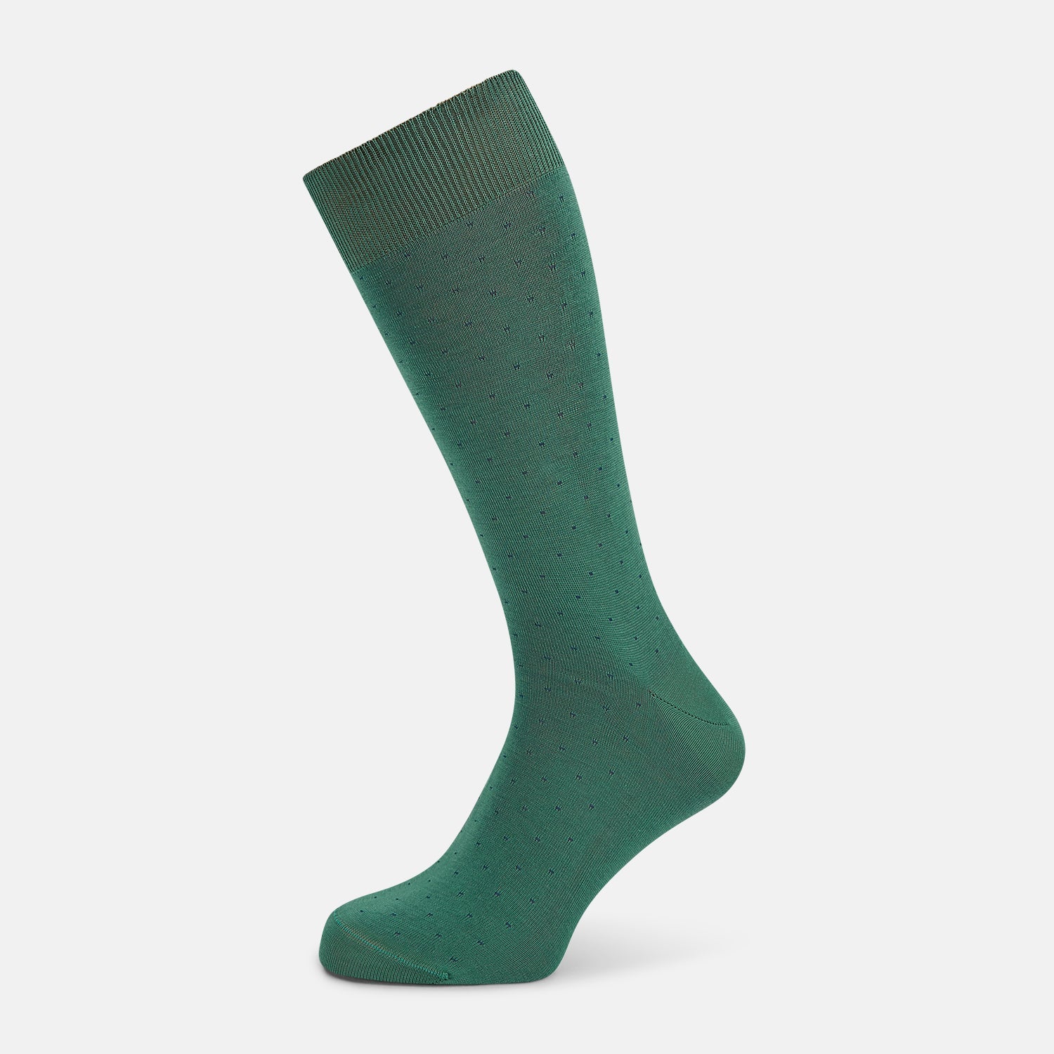 Green Navy Dot Mid Length Socks
