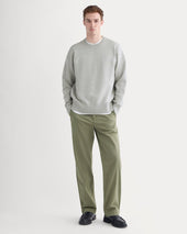 Luxe Merino Double-Knit Sweater | Heathered Grey