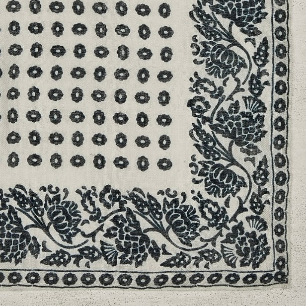 Cashmere And Silk Provence Geometric Pocket Square In