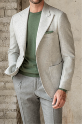 Green Cashmere Round Neck Made In Italy