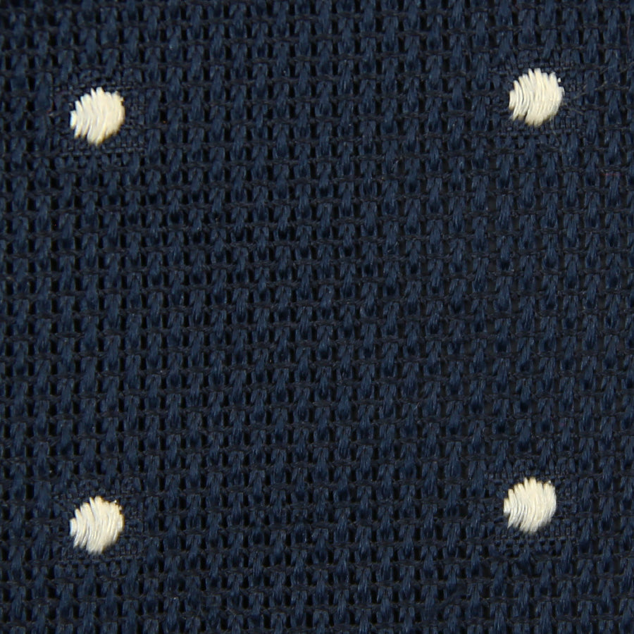 Dotted Grenadine Garza Fina Bespoke Tie Midnight