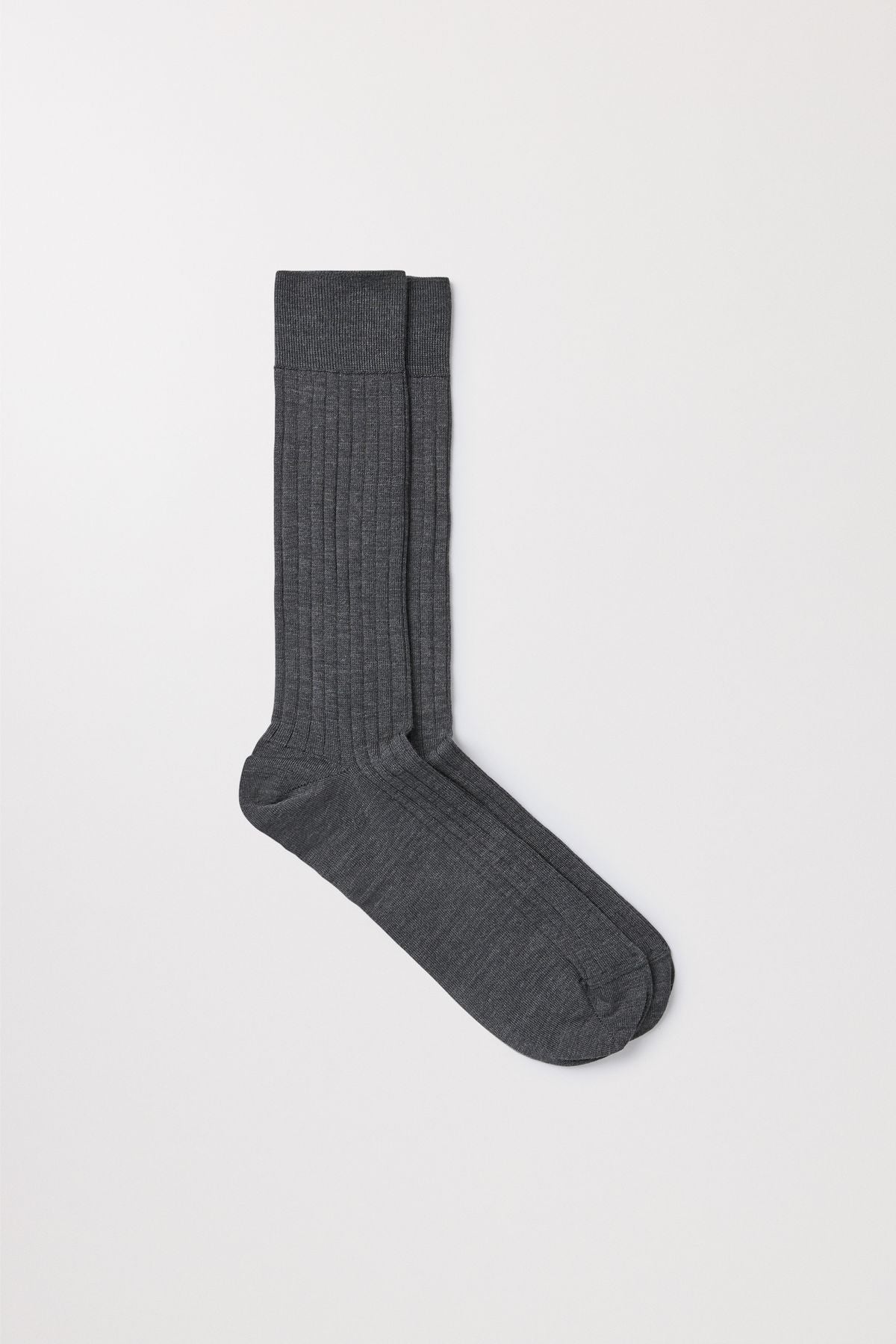 Melange Merino Sock Ribbed Italian Wool Asket