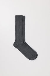 Melange Merino Sock Ribbed Italian Wool Asket