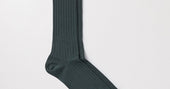 Dark Green Merino Sock | Ribbed Italian Wool | Asket