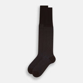 Dark Pale Blue Polka Dot Long Socks