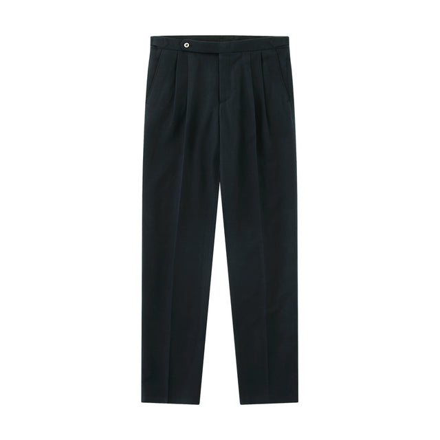 Essential Linen 2Pleats Easy chino (Navy)