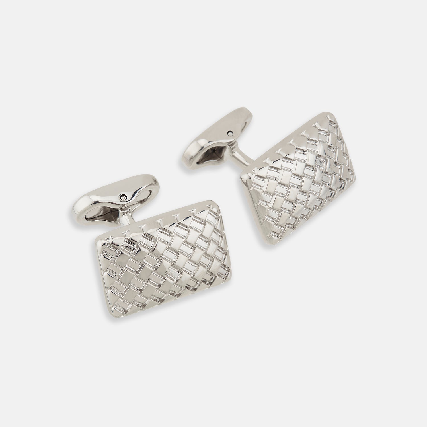 Basketweave Rectangular Cufflinks