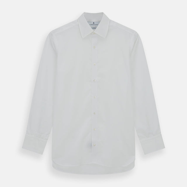 White Sea Island Quality Cotton Shirt with T&A Collar and 3-Button Cuffs