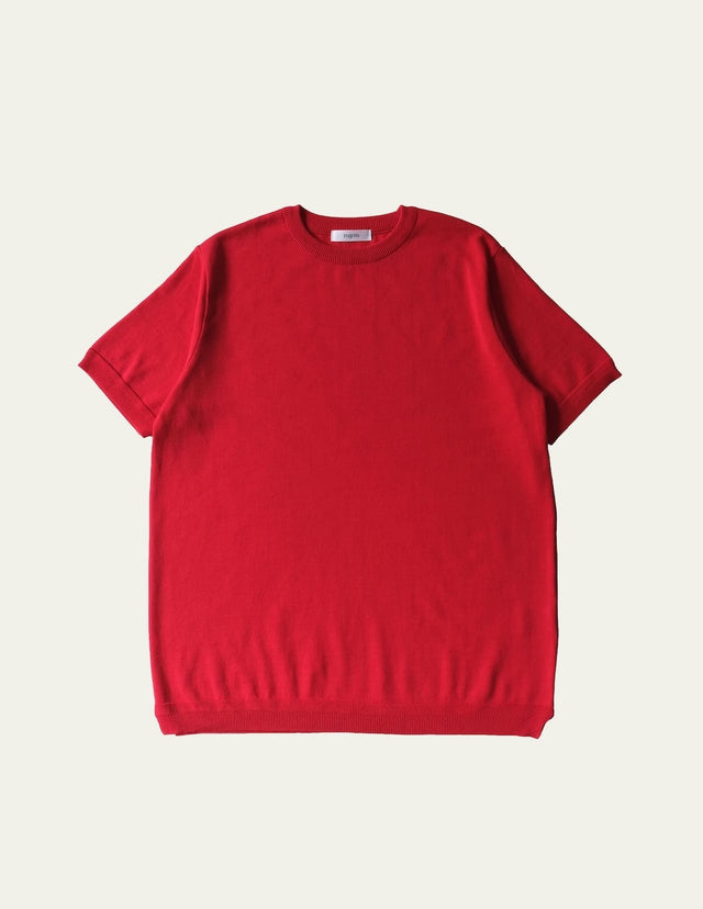 FUJITO C/N Knit T-Shirt Red,White,Black | Directors Web Shop powered by BASE