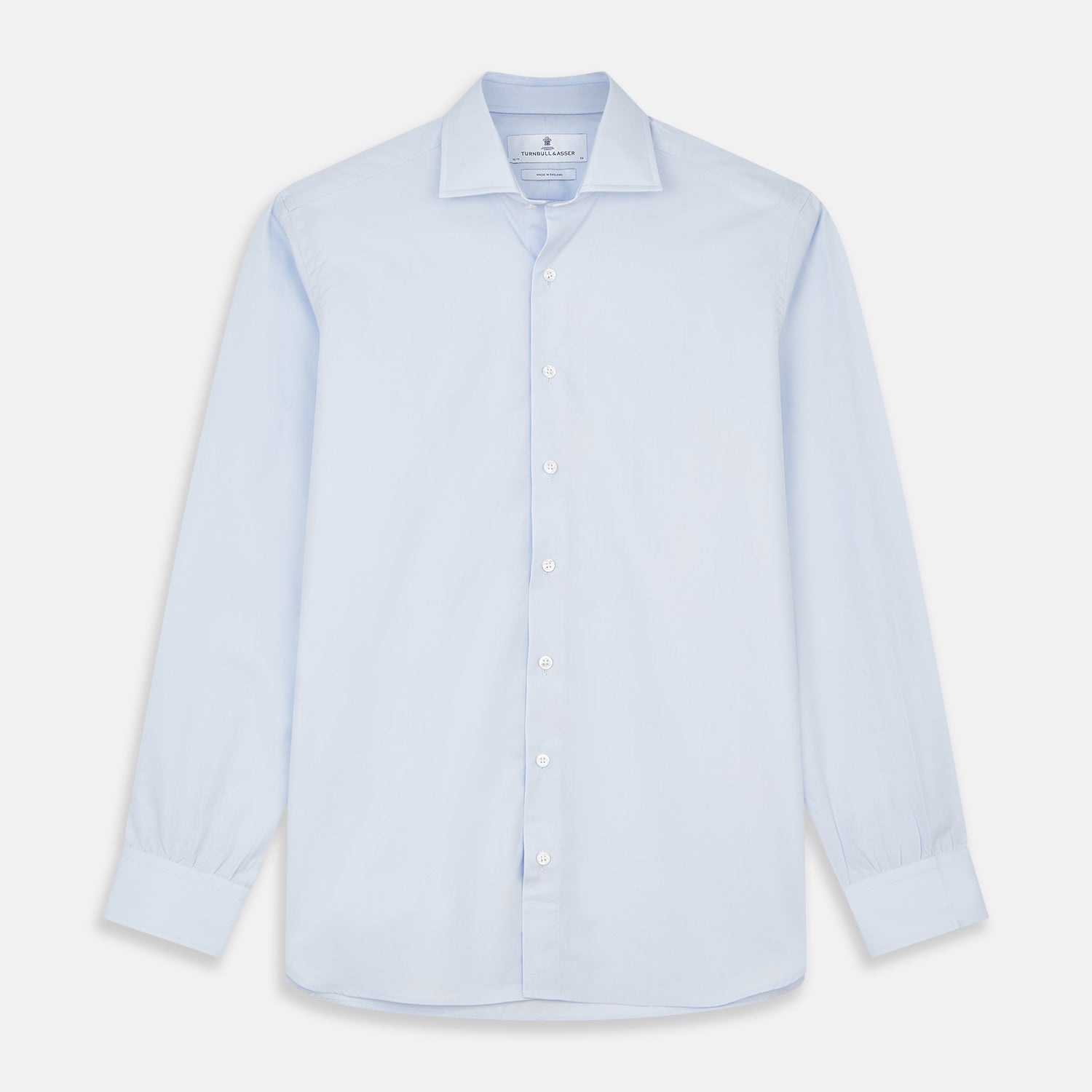 Tailored Fit Light Cotton Shirt With Kent Collar And 3 Button Cuffs