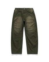 CINCH BACK CURVED PANTS / VINTAGE OLIVE