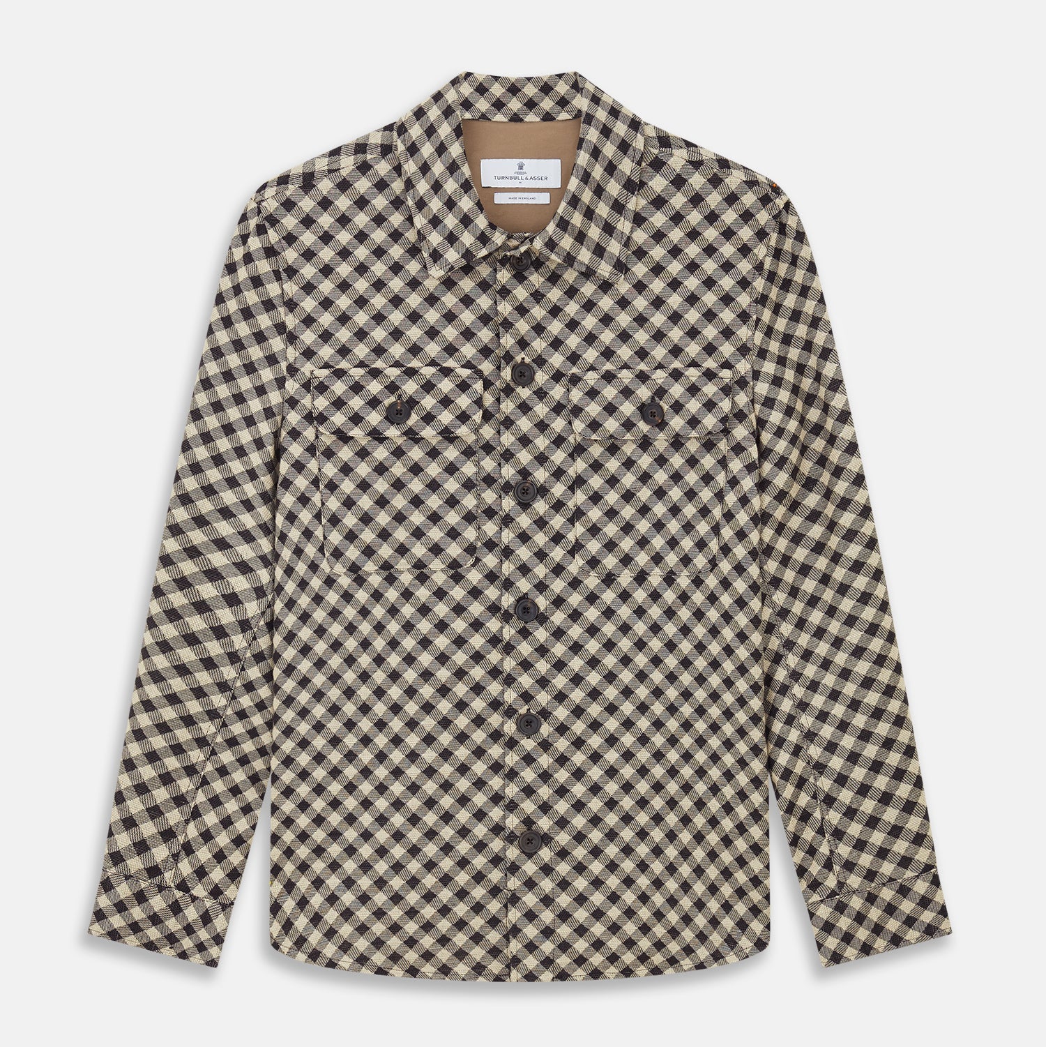 Gingham Check Wool Blend Somerset Overshirt
