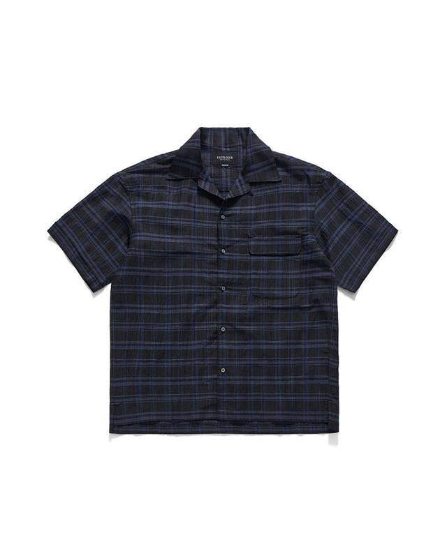 HOLIDAY HALF SHIRTS / BLACK BLUE CHECK