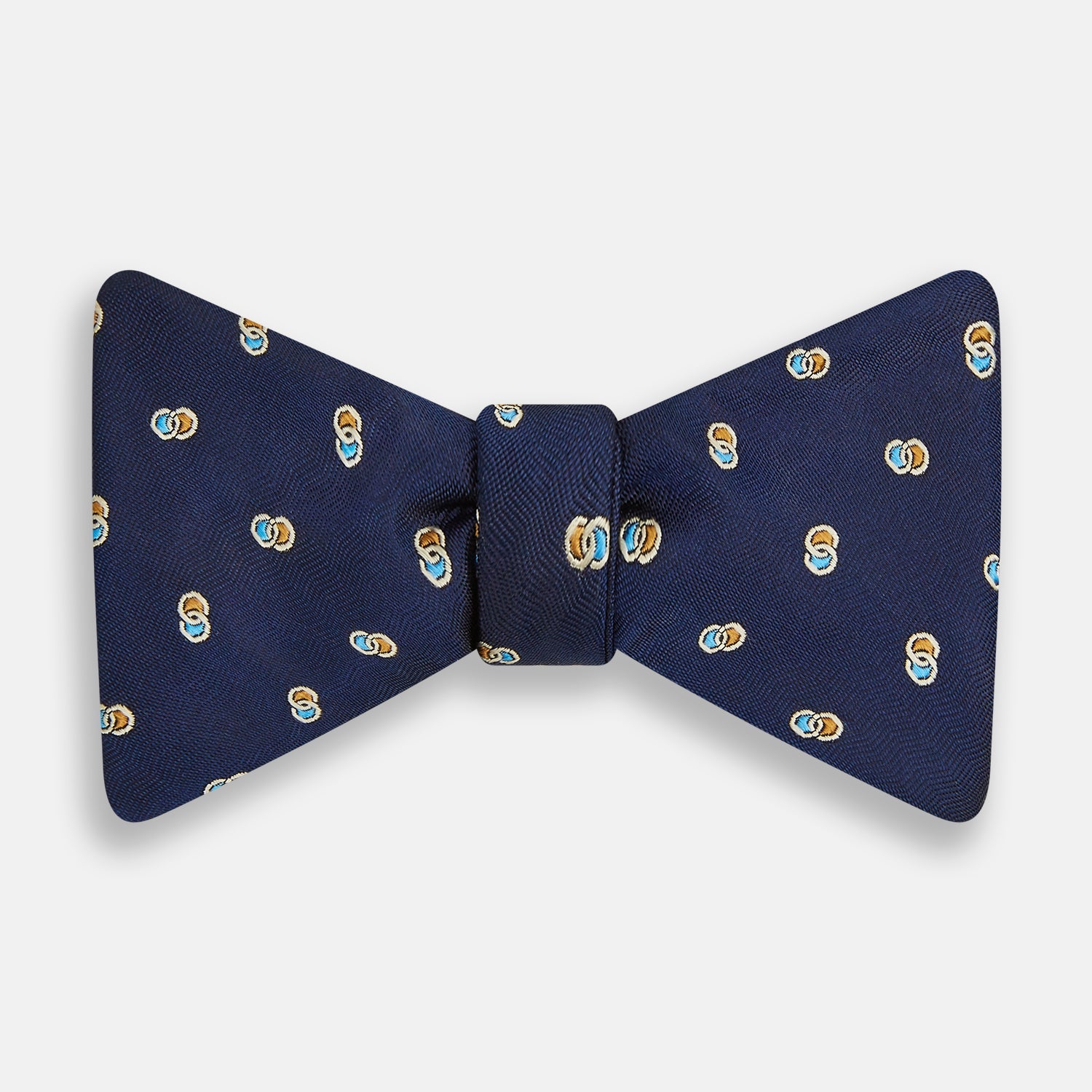 And Yellow Links Silk Bow Tie