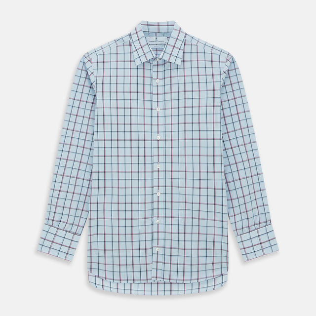 Blue and Pink Tattersall Check Mayfair Shirt