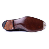 Plain Boot With Zipper In Dark Brown Mountain Calf Leather