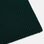 Green Rib Knit Cashmere Scarf