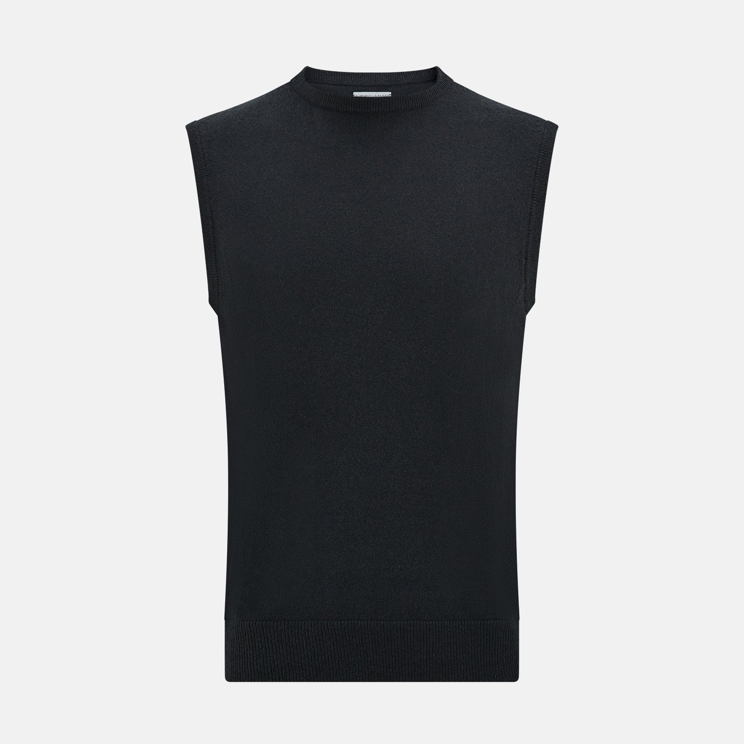 Dark Green Cashmere Round Neck Vest
