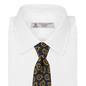 And Gold Petal Paisley Silk Tie