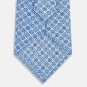 Floral Tile Pattern Printed Silk Tie