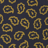 And Gold Petal Paisley Silk Tie