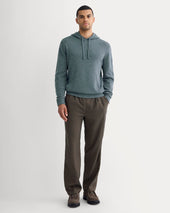 The Felted Merino Hoodie | Heather Midnight Navy