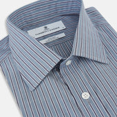 Grey Ticking Stripe Mayfair Shirt