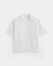 Cropped Resort Shirt | White