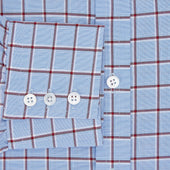 And Burgundy Windowpane Mayfair Shirt