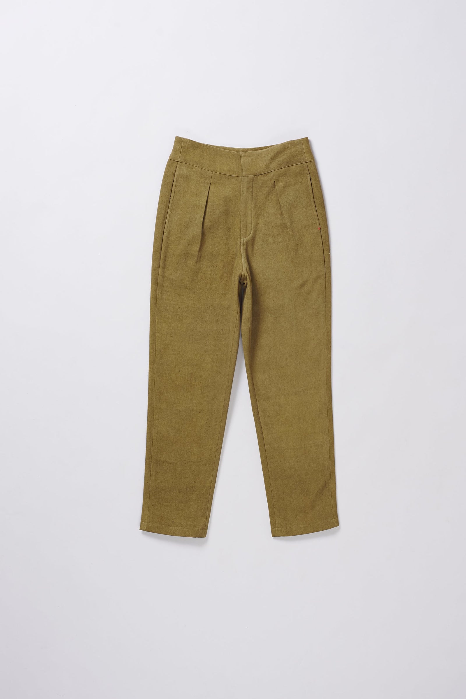 Tapered Handspun And Handwoven Trouser