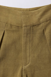 Tapered Handspun And Handwoven Trouser