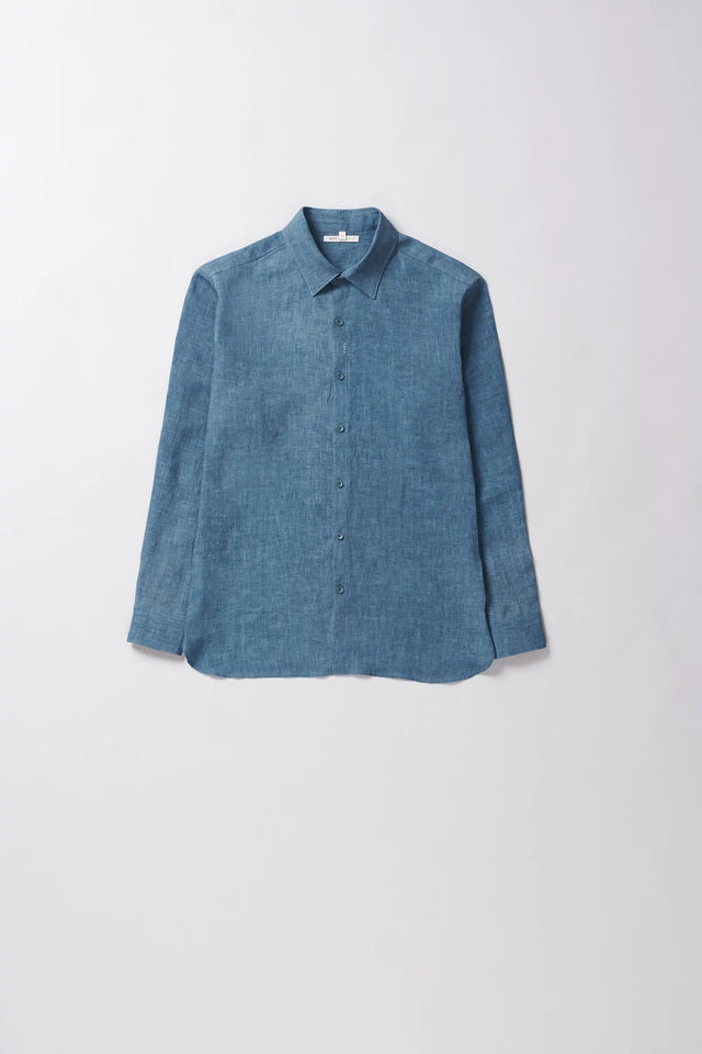Linen Shirt in Powder Blue