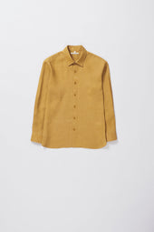Relaxed Fit Linen Shirt In Yellow