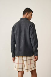 Relaxed Fit Linen Shirt In